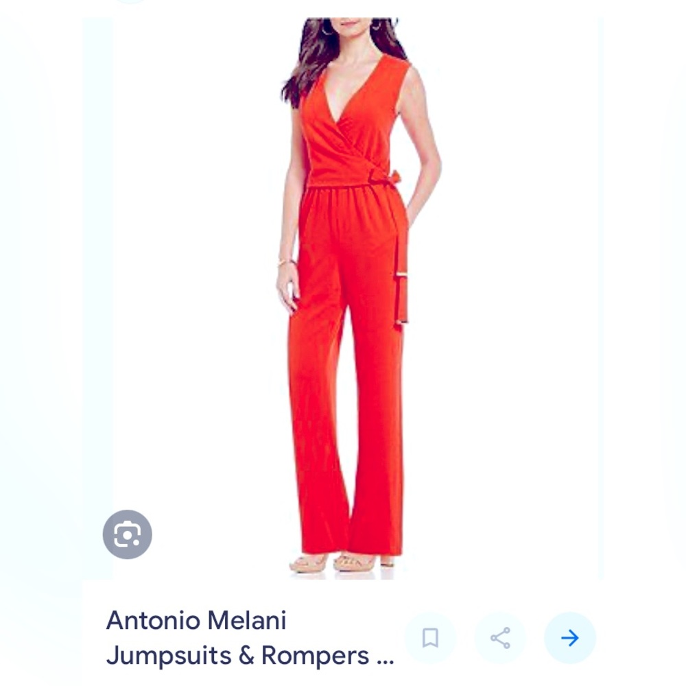 Antoni Melani tomato red wrap jumpsuit